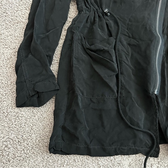 Drew Jacket Womens Size XS Black Asymmetrical Zip Moto Cinch-Waist - Picture 2 of 11